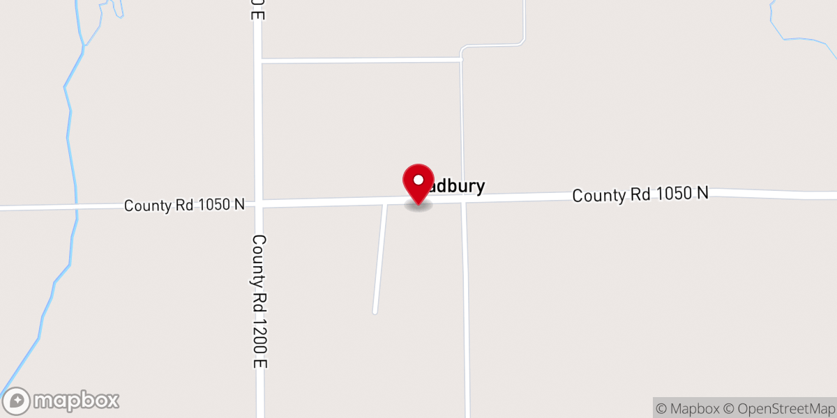Map showing location of Bradbury Free Methodist Church