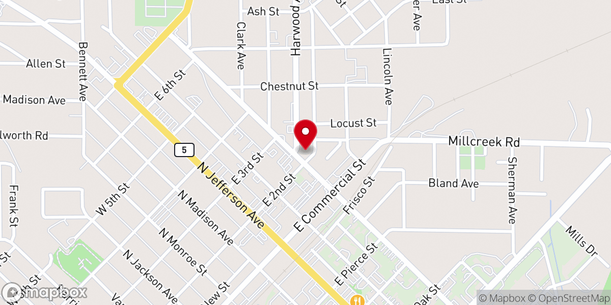 Map showing location of Trinity Episcopal Church