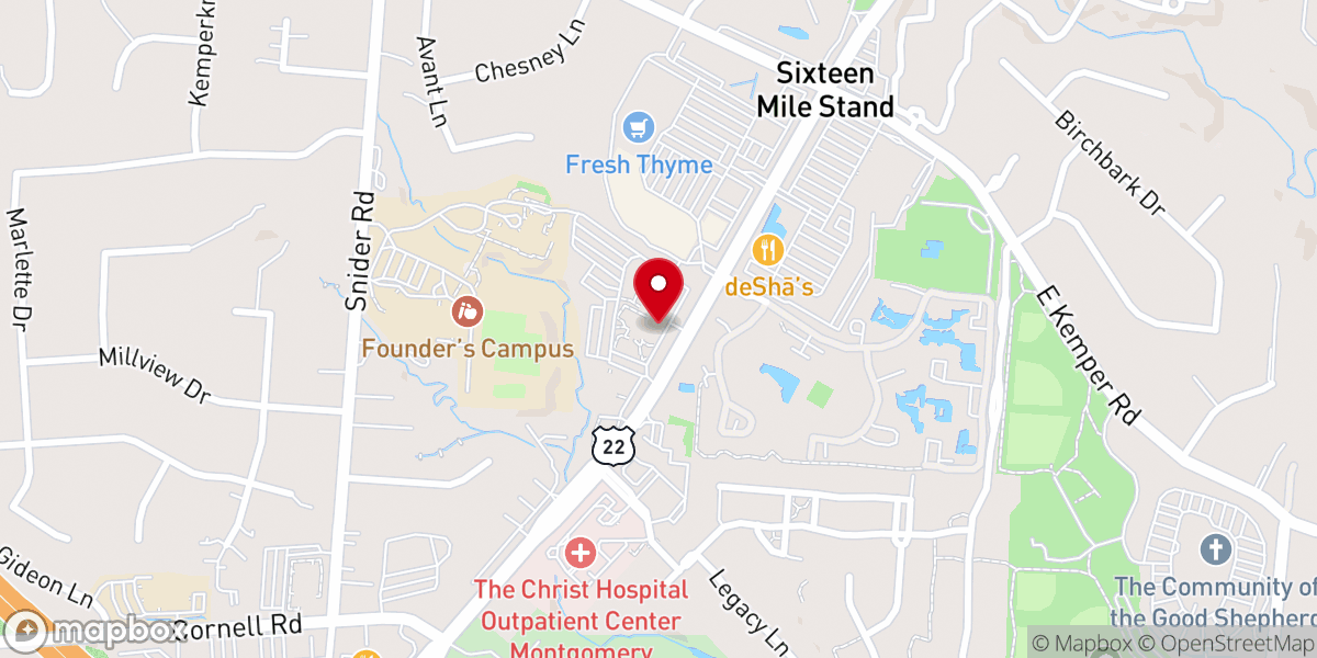 Map showing location of Montgomery Community Church