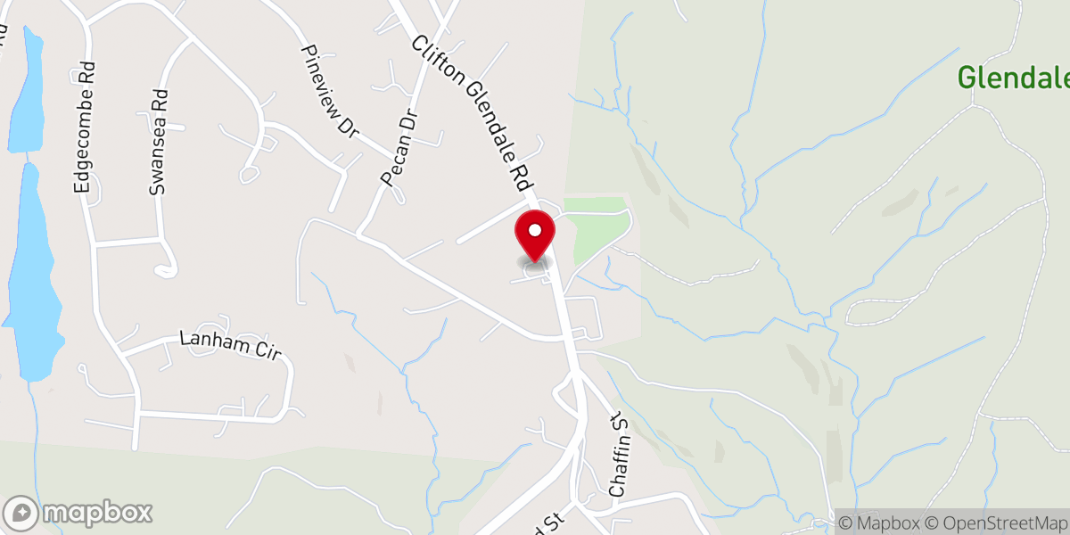 Map showing location of New Life Worship Center