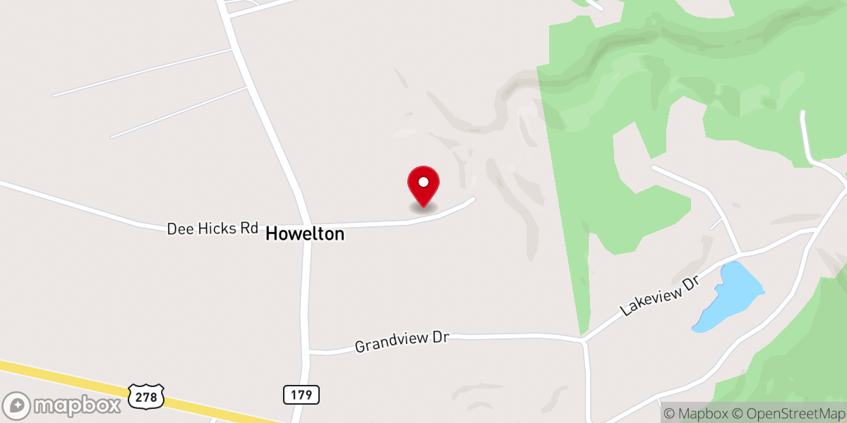 Map showing location of Howelton Methodist Church