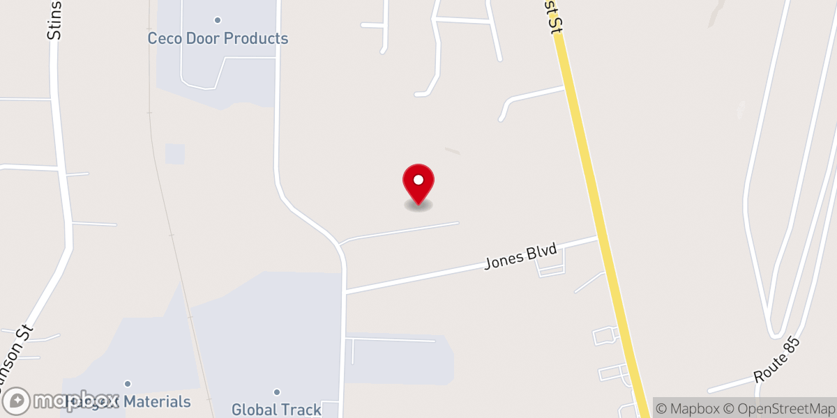 Map showing location of New Horizons UMC (formerly known as First United Methodist Church)