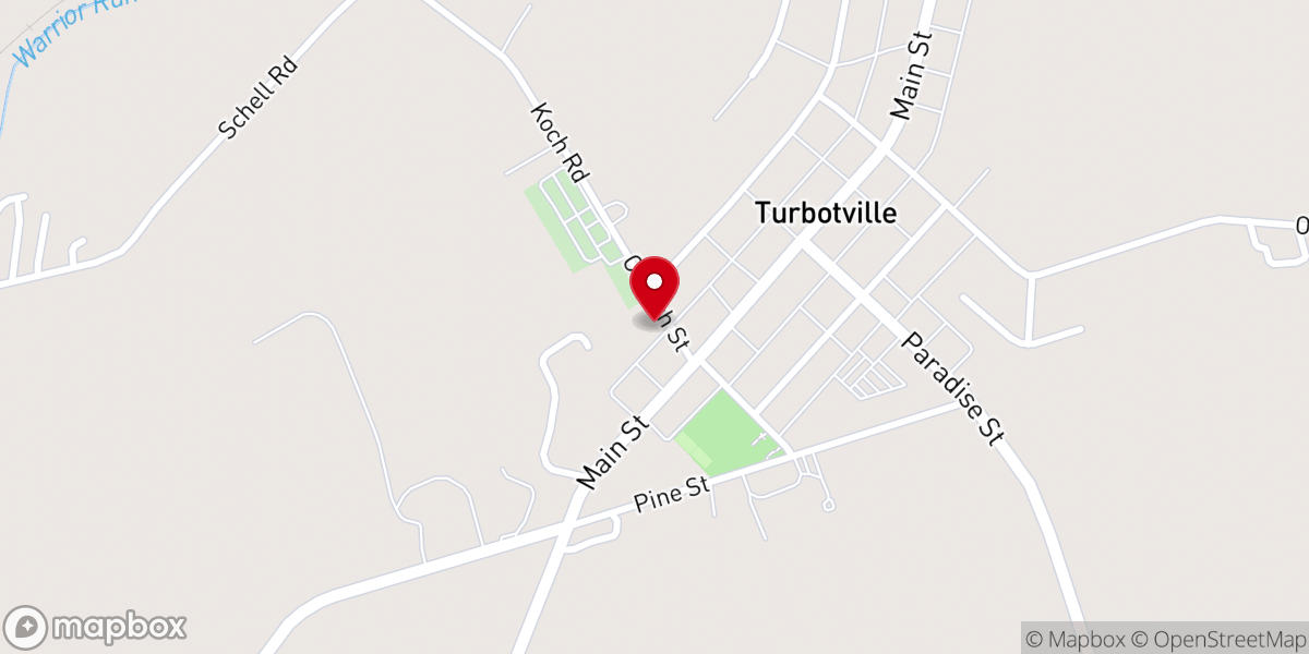 Map showing location of Trinity United Church of Christ