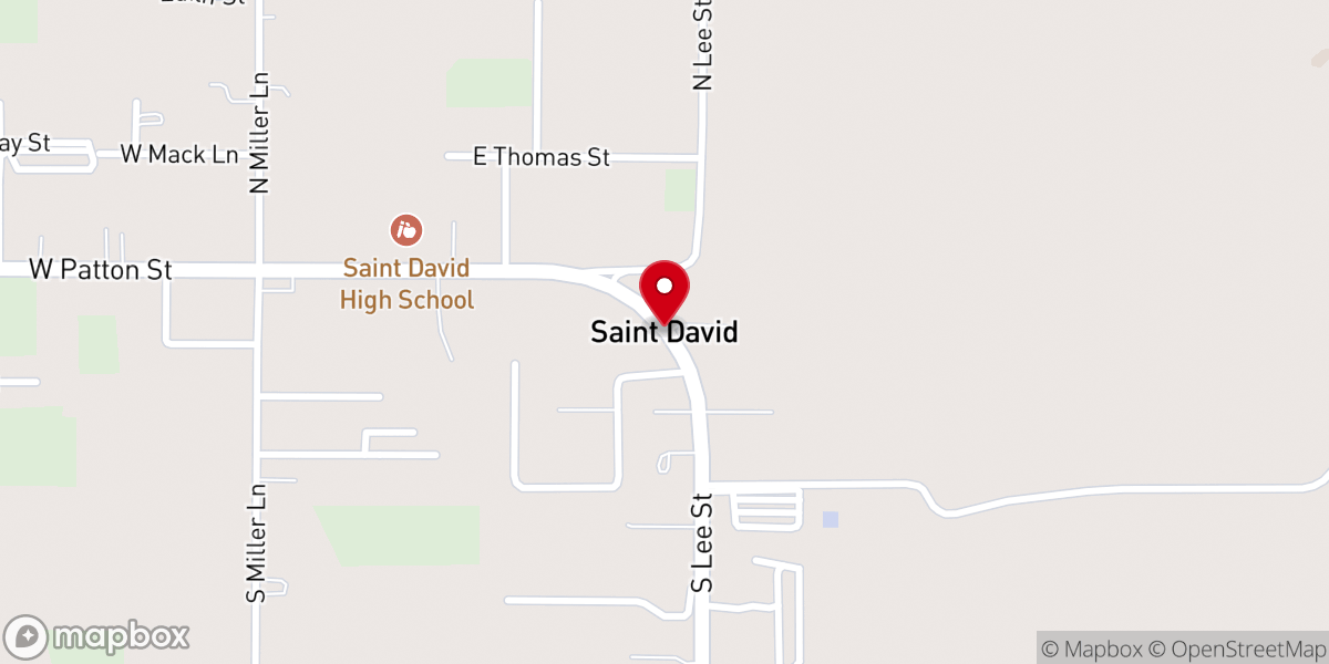 Map showing location of St David