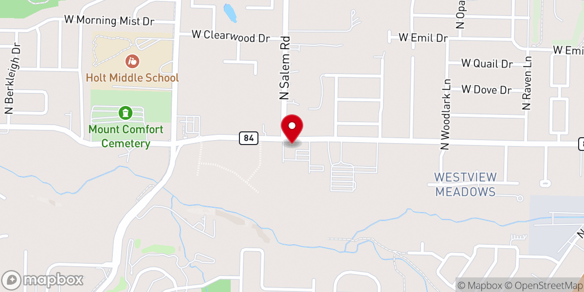 Map showing location of Pathway Baptist Church