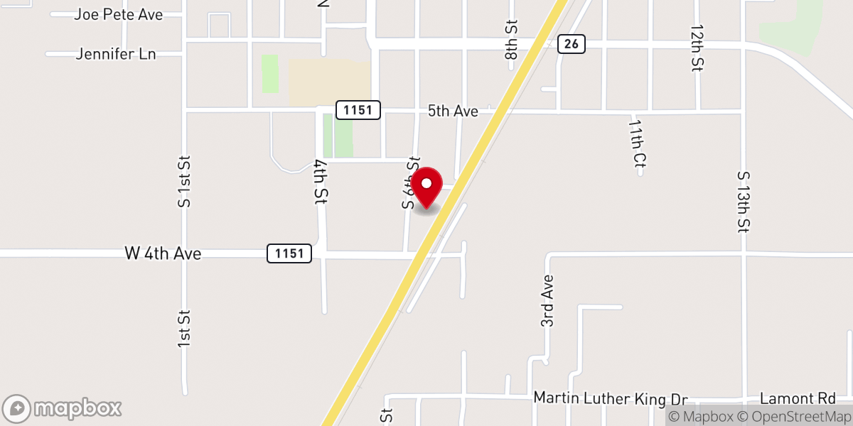 Map showing location of American Legion Post 144