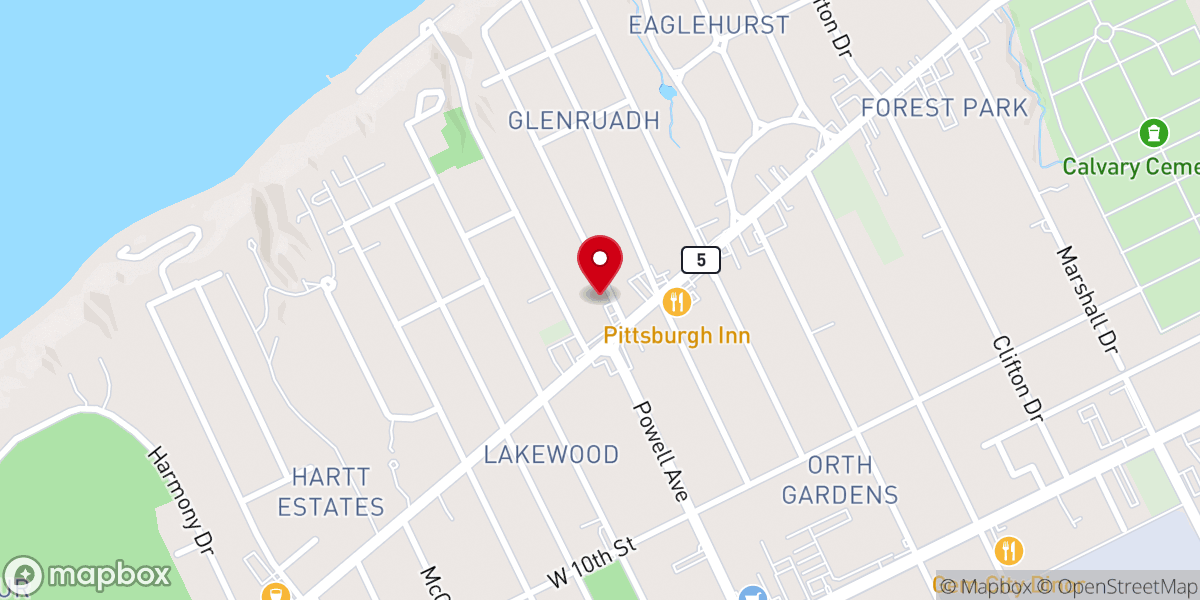 Map showing location of St. Julia's Rectory & Parish Office
