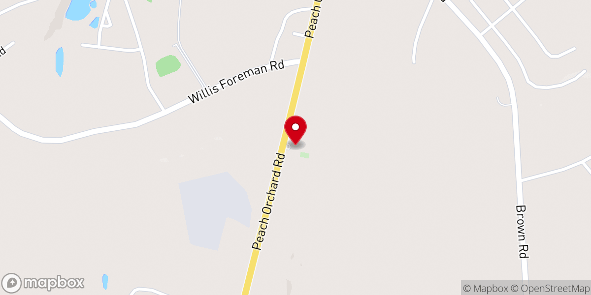 Map showing location of Johnson Grove Church