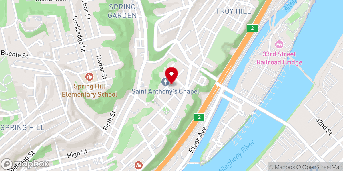 Map showing location of The Chapel Shop