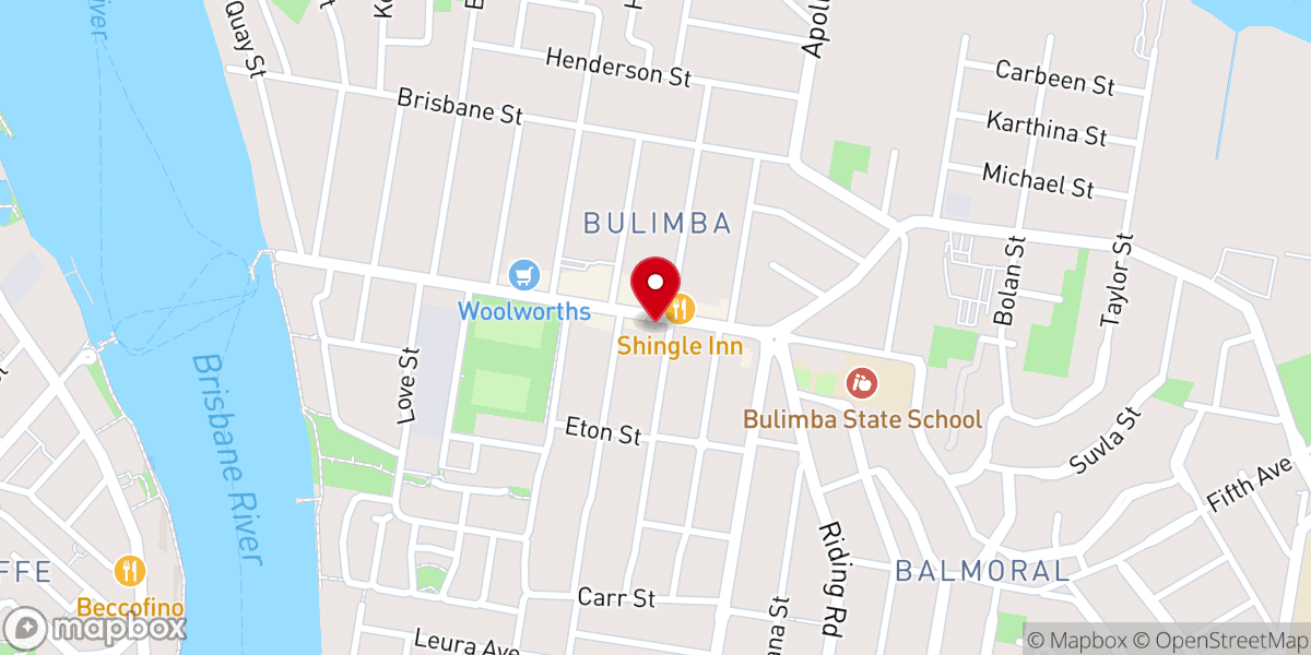 Map showing location of St John's Anglican Church