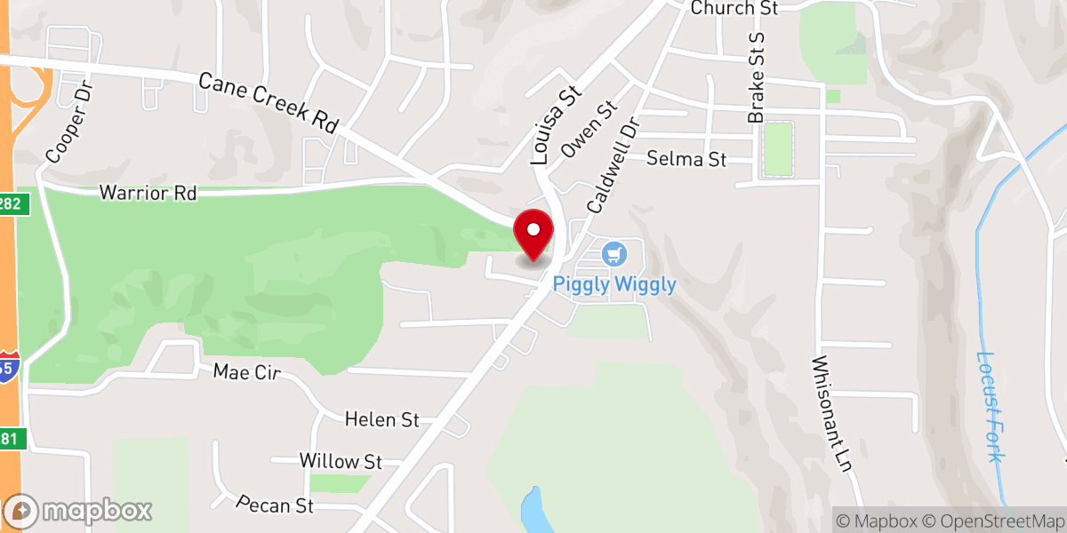 Map showing location of Warrior Church of God