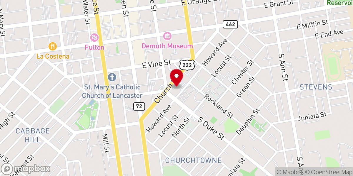 Map showing location of Church Street Towers