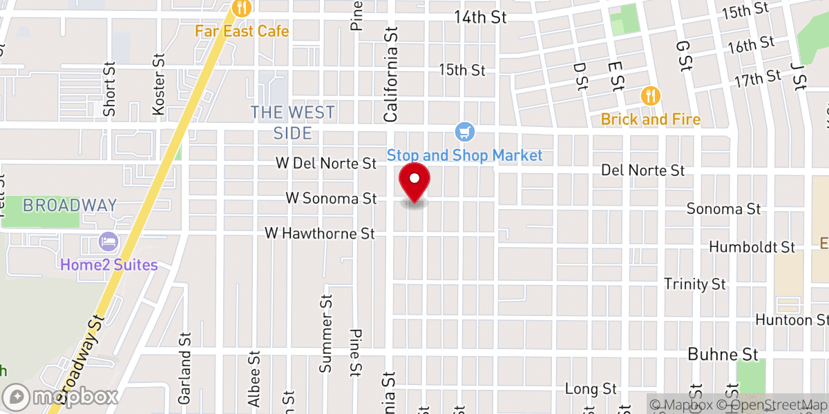 Map showing location of Foursquare Gospel Church