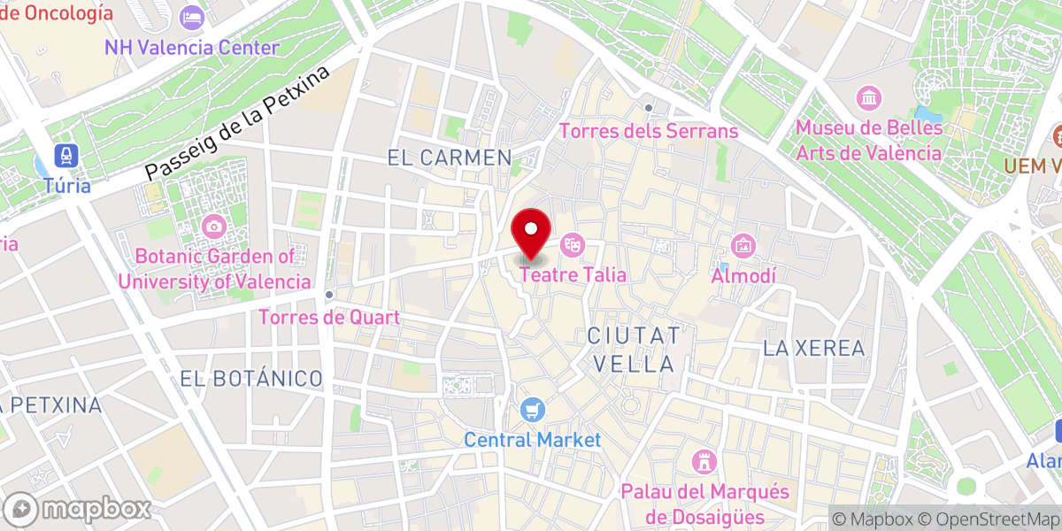 Map showing location of Iglesia de San Nicolás de Bari