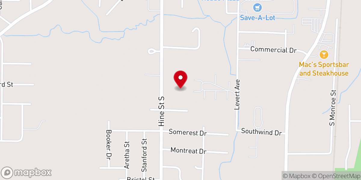 Map showing location of One God Ministries INC/Ebenezer Missionary Baptist