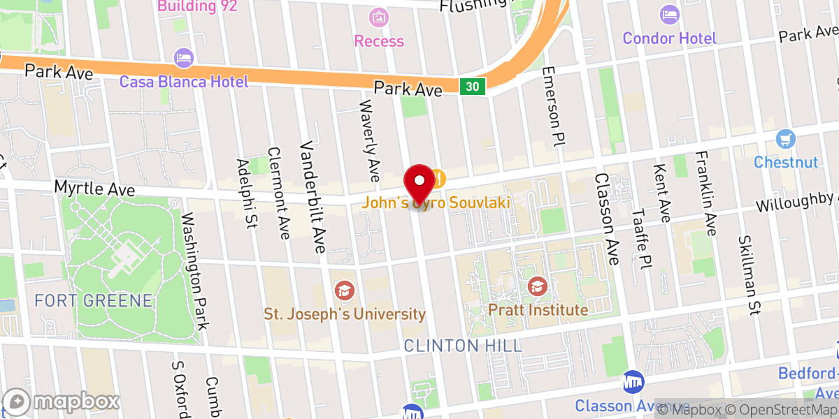 Map showing location of Chabad Fort Greene