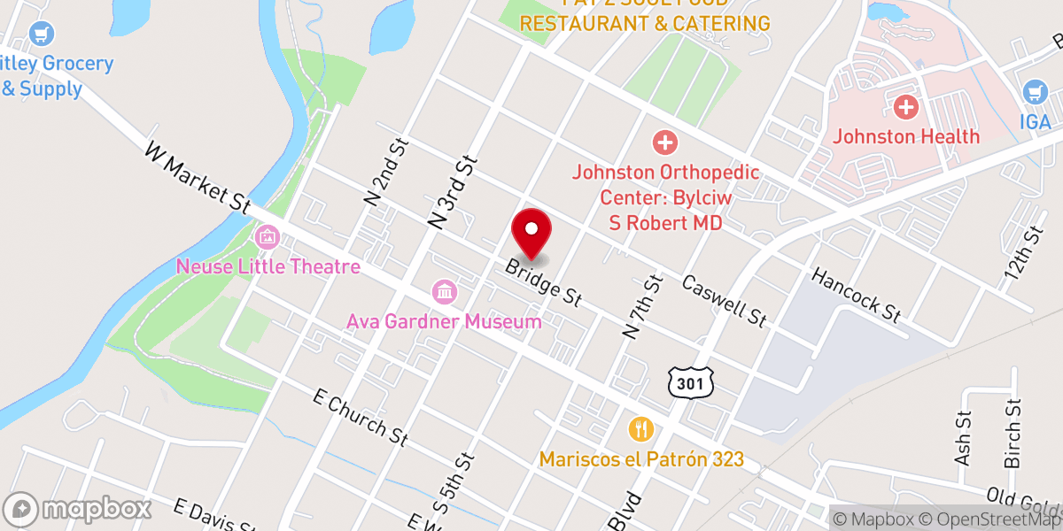 Map showing location of St Mark's Ame Church