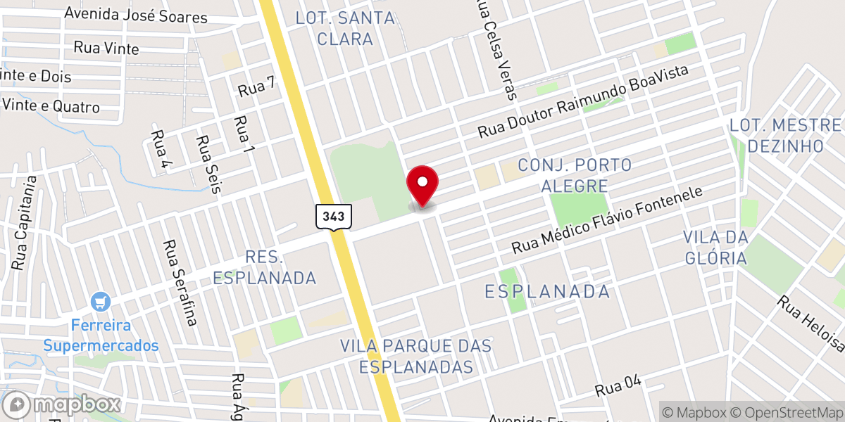 Map showing location of Universal do Reino de DEUS
