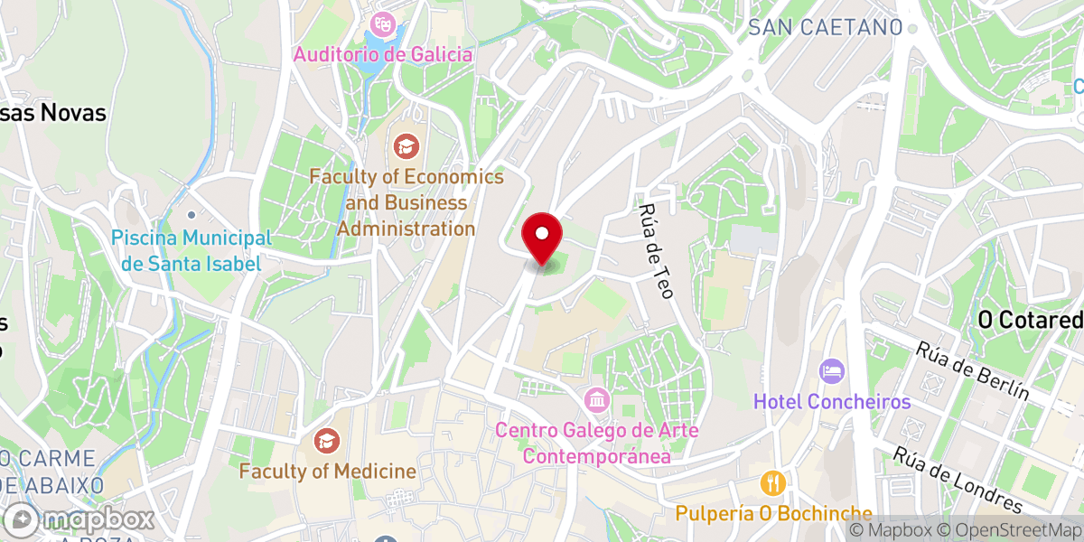 Map showing location of Convento de Santa Clara (Clarisas)