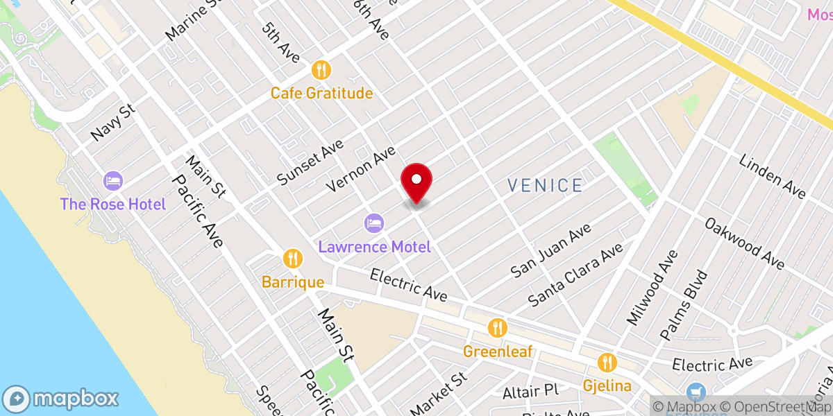 Map showing location of New Bethel Baptist Church