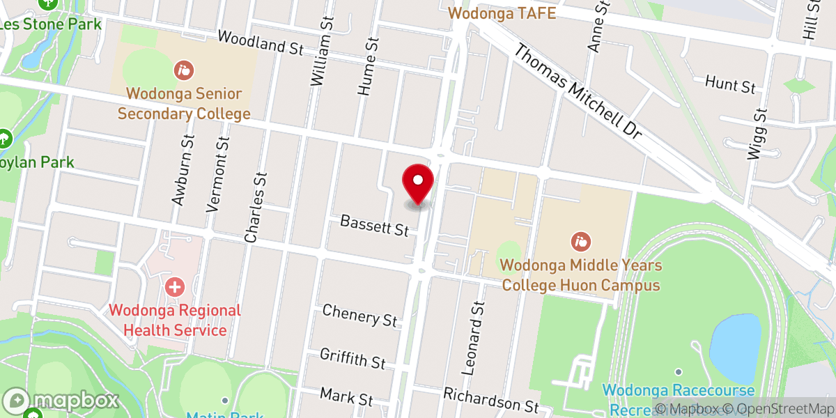 Map showing location of Saint Johns Anglican Church
