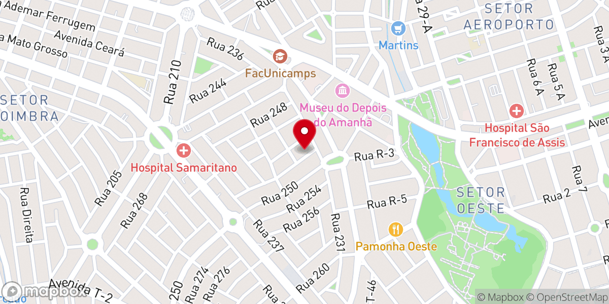 Map showing location of Capela Servos de Deus
