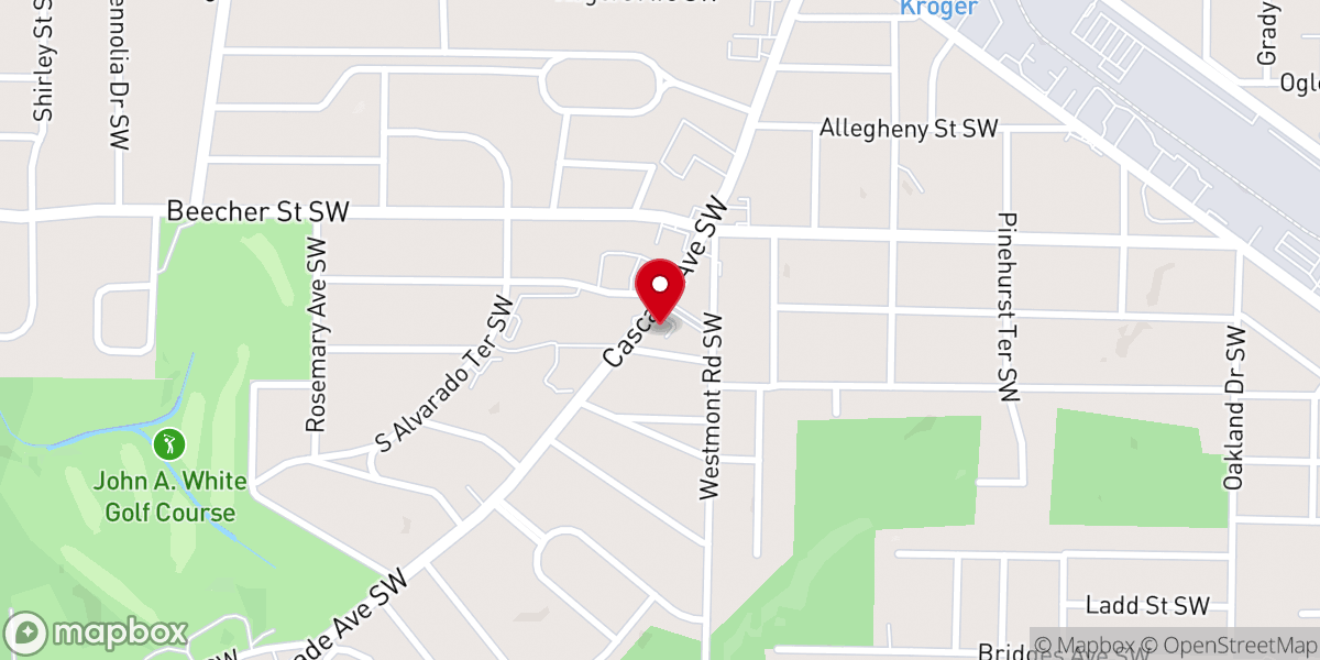 Map showing location of Community Church Atlanta