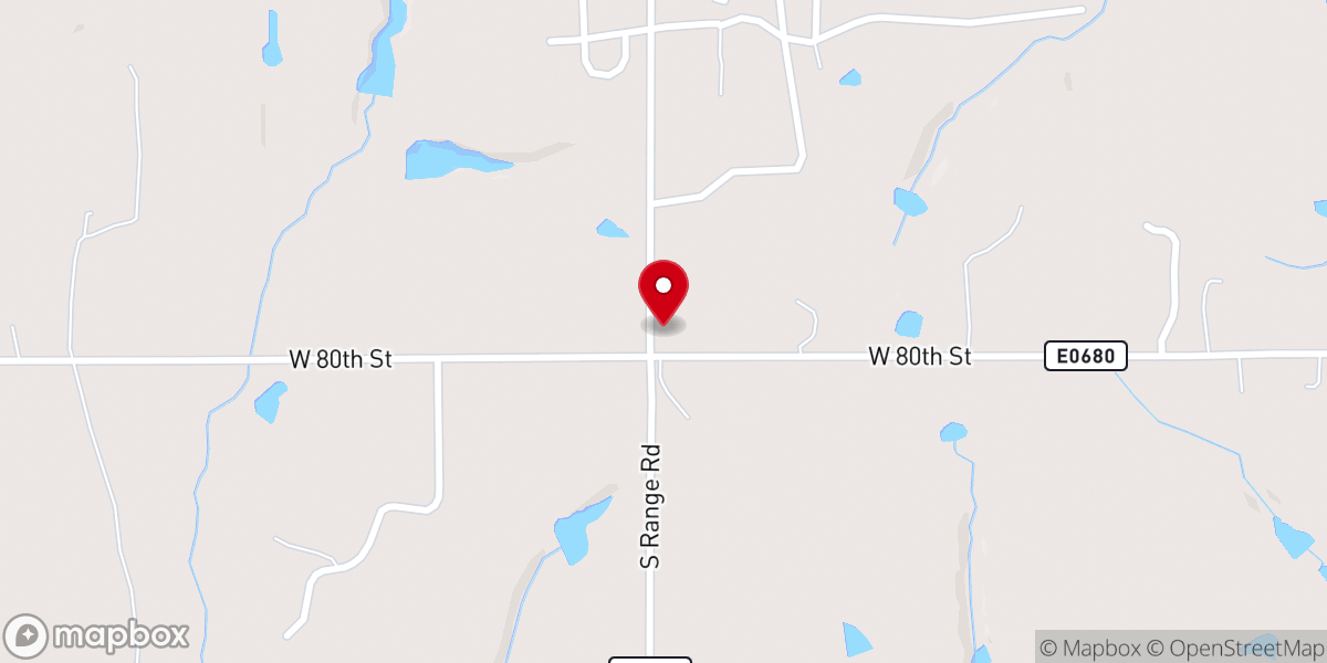 Map showing location of Paradise Church