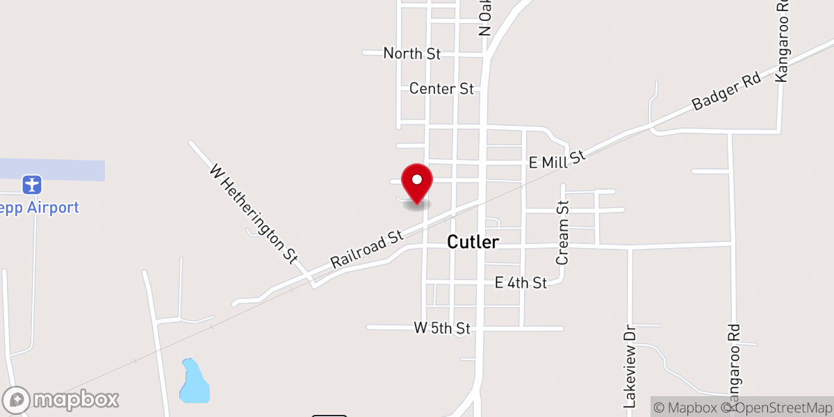 Map showing location of Tri-County First Pentecostal Church