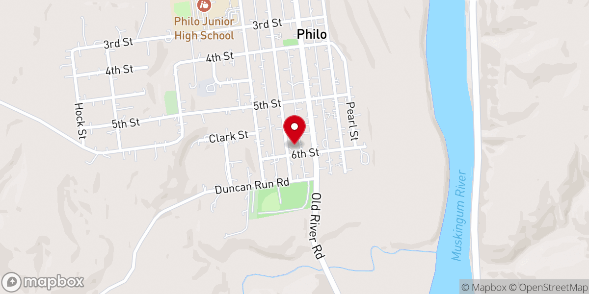 Map showing location of St John's Lutheran Church