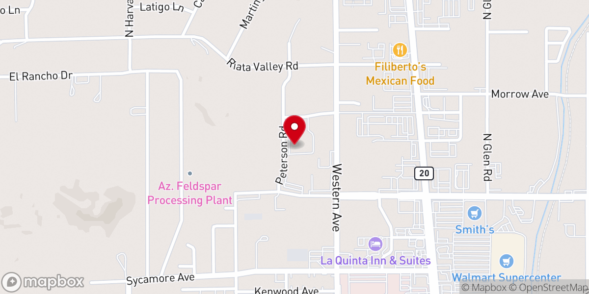 Map showing location of Our Lady of the Angels CC