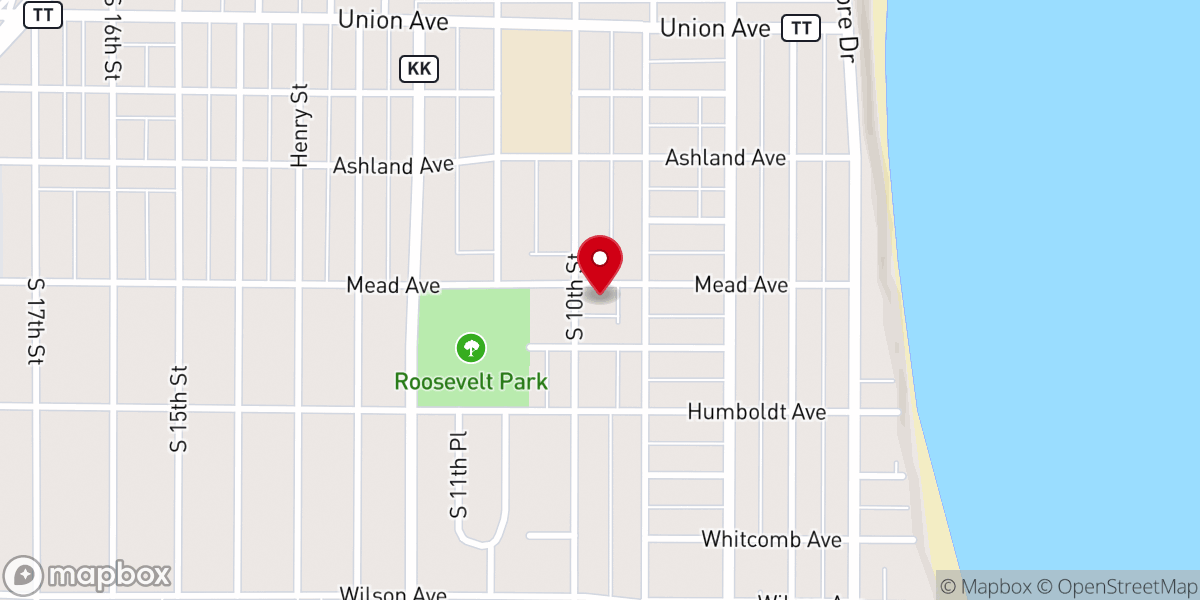 Map showing location of Our Savior's Lutheran Church