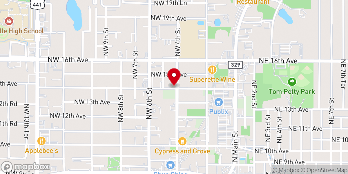 Map showing location of Ignite Life Center