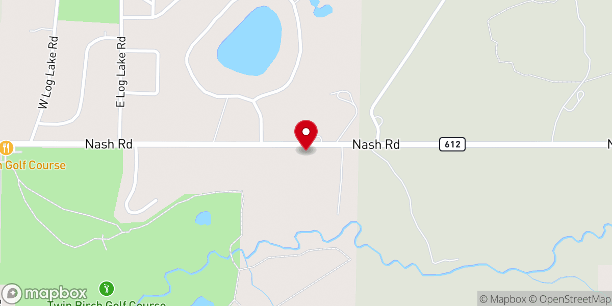 Map showing location of Kalkaska Baptist Church