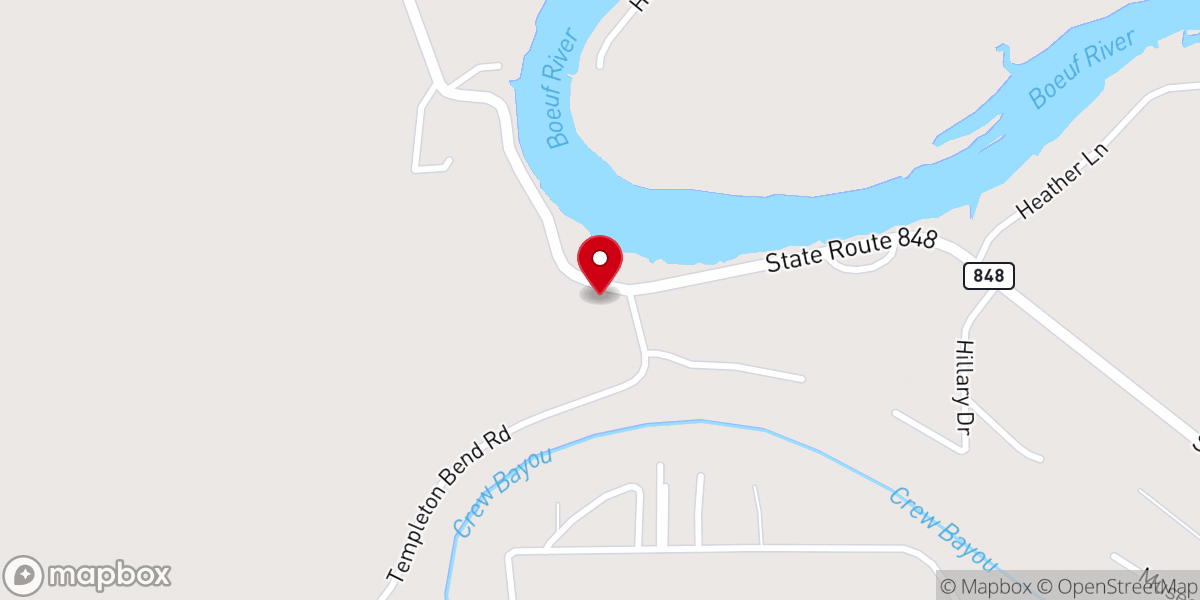 Map showing location of Hebert Church of God