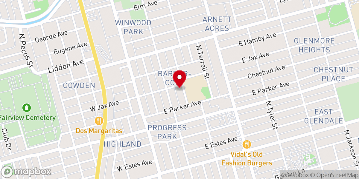 Map showing location of Northside Church of Christ