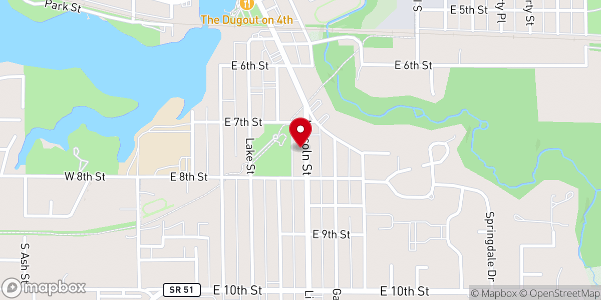 Map showing location of Compass Church of Evansville Inc