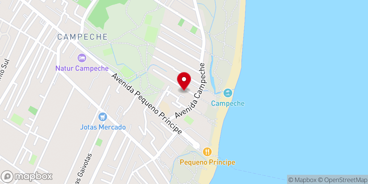 Map showing location of Igreja Batista do Campeche