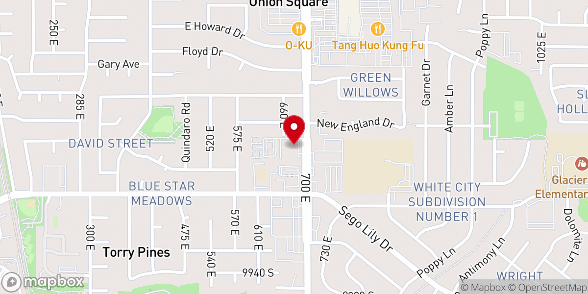 Map showing location of Alta Canyon Baptist Church