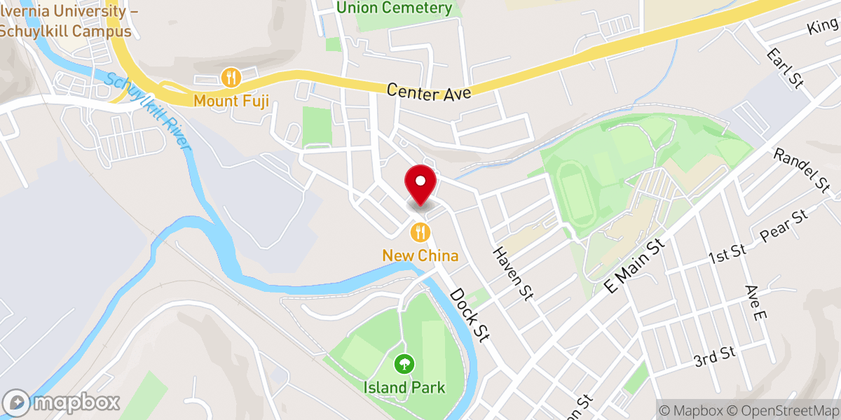 Map showing location of Jerusalem Evangelical Lutheran Church