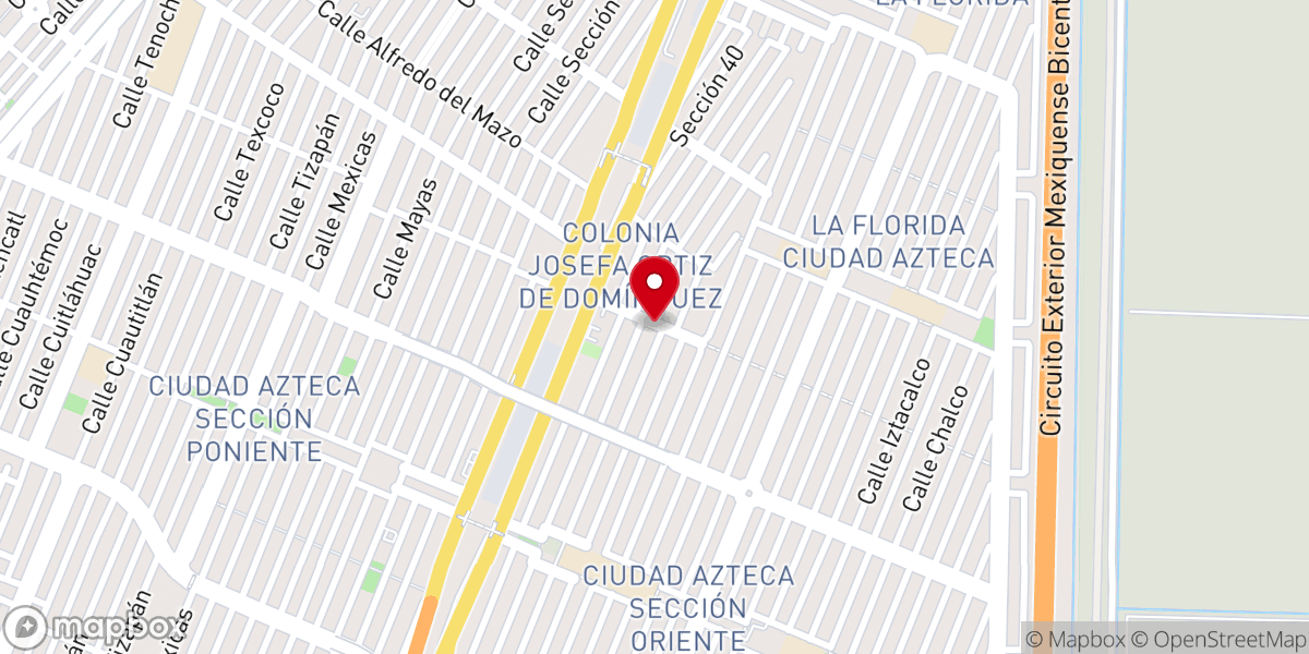 Map showing location of Bet-el Casa de Dios y Oración
