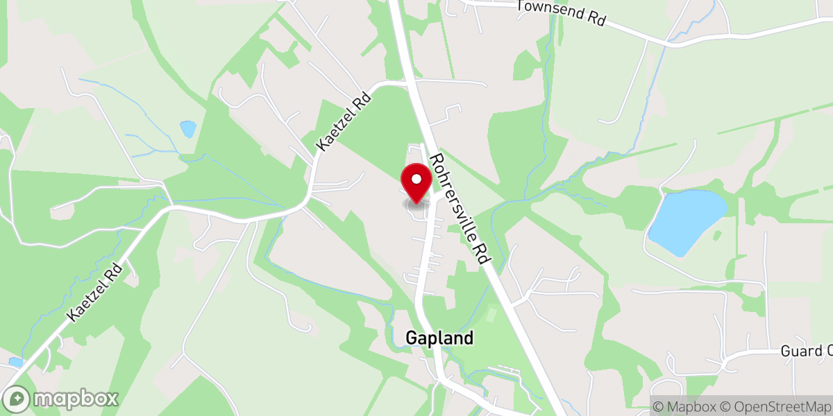 Map showing location of Pleasant Valley Baptist Church