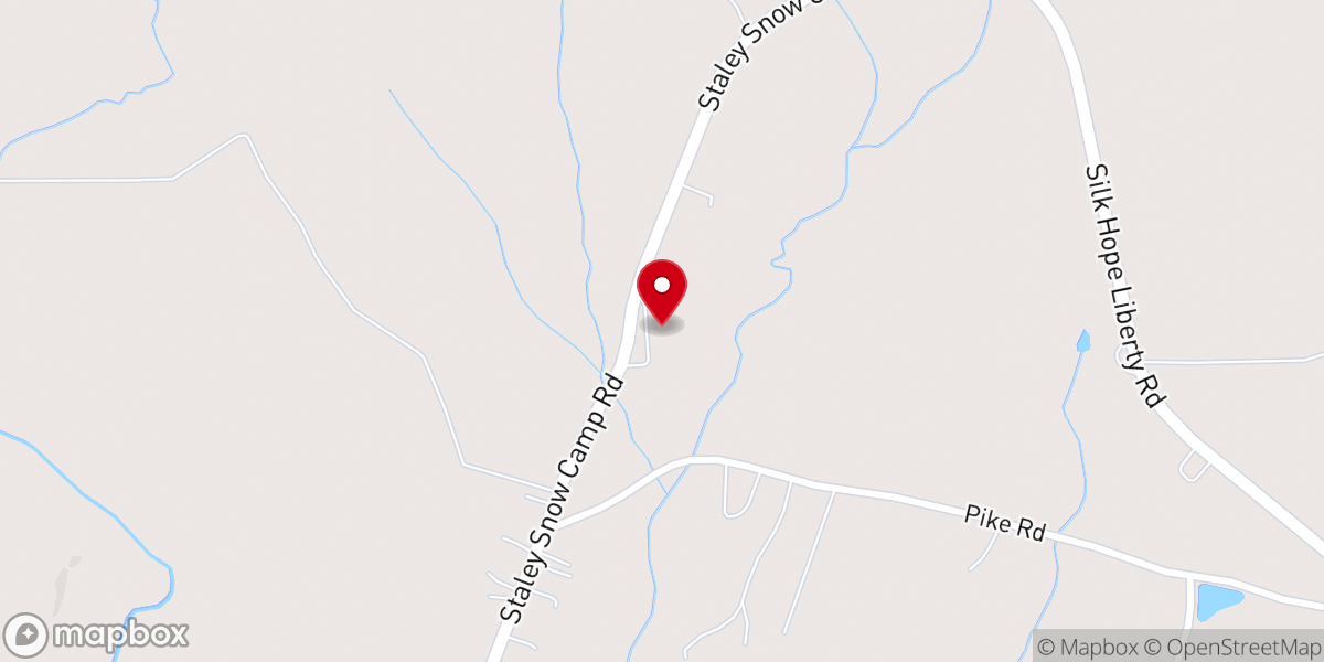 Map showing location of Rocky River Friends Meeting