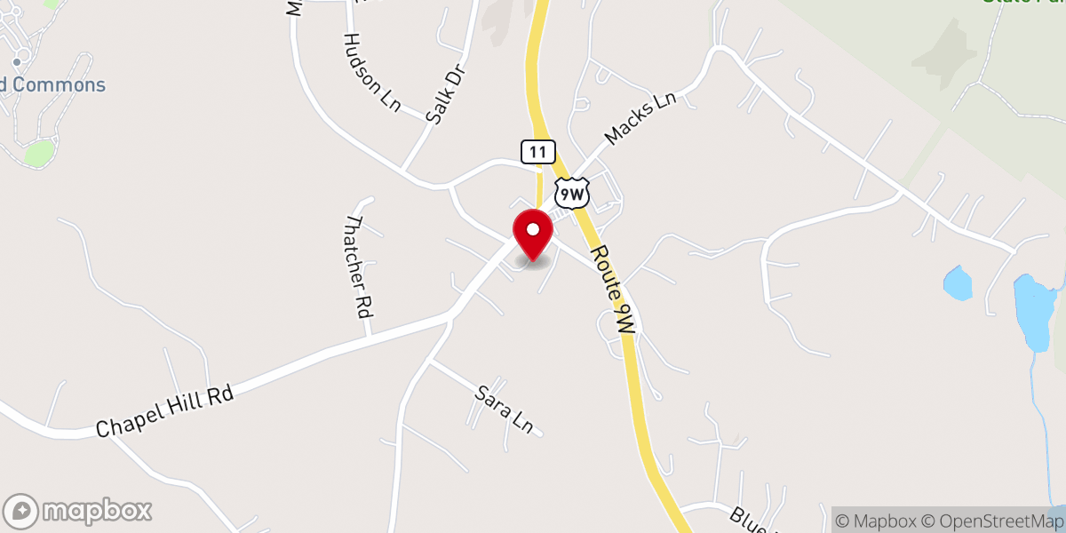 Map showing location of Hosanna Church