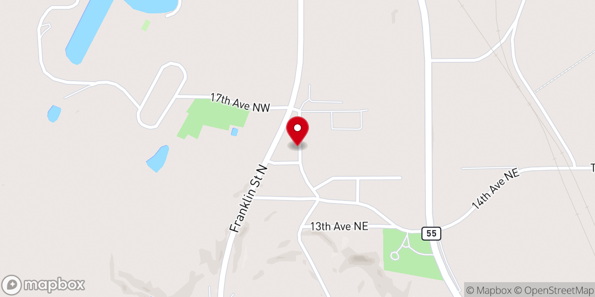 Map showing location of Community Garden-Glenwood Lutheran Church