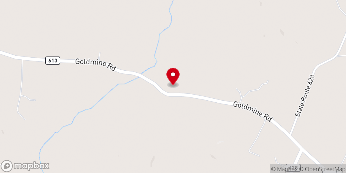 Map showing location of Gold Mine Church