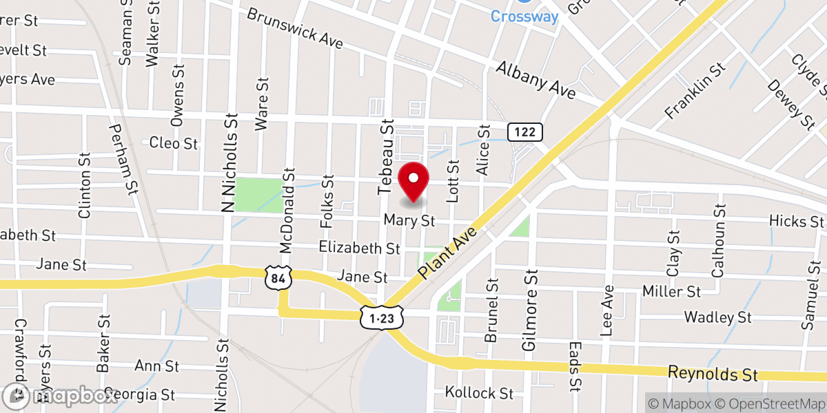 Map showing location of Grace Episcopal Church
