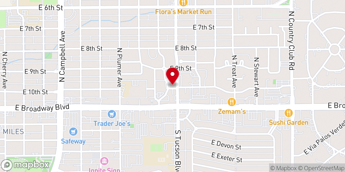 Map showing location of American Ev. Lutheran Church