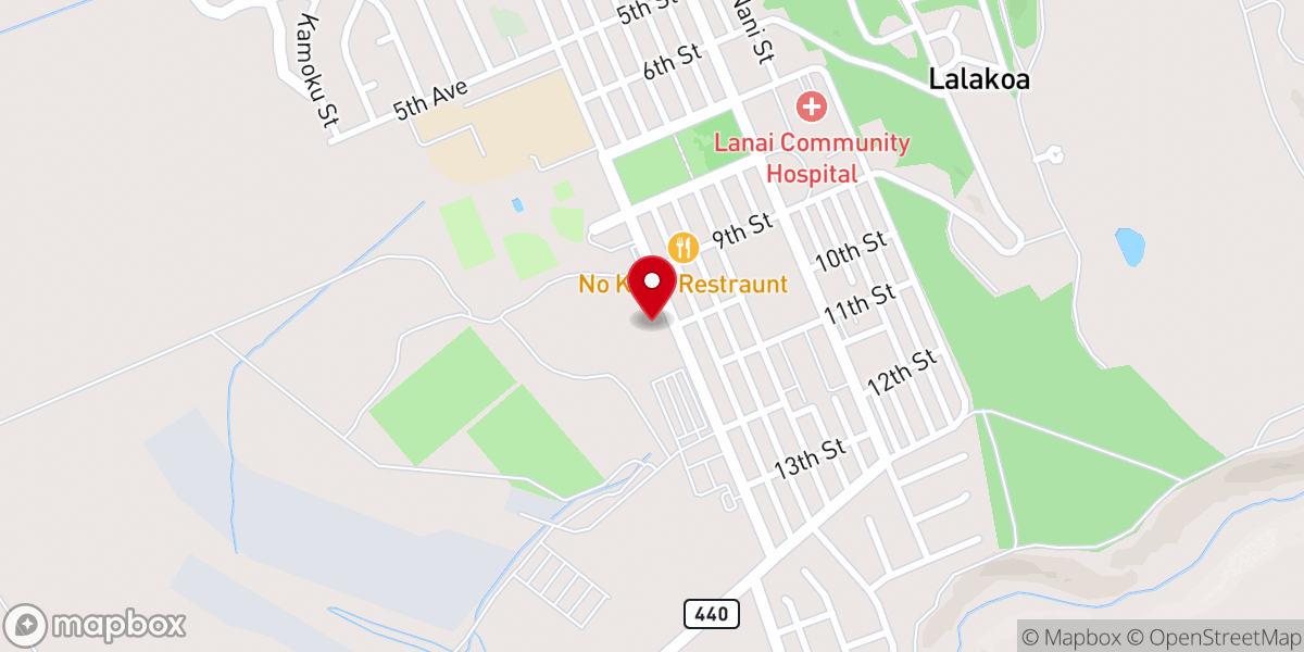 Map showing location of King's Chapel Lanai