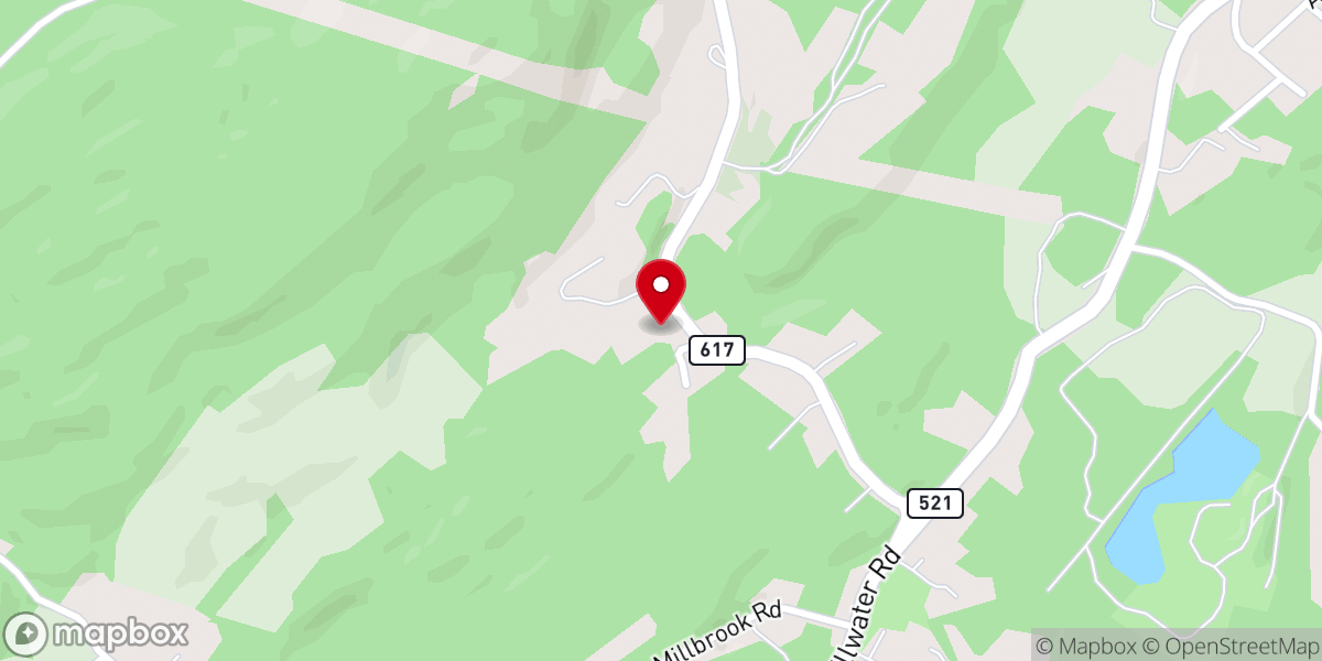 Map showing location of Harmony Hill United Methodist Church